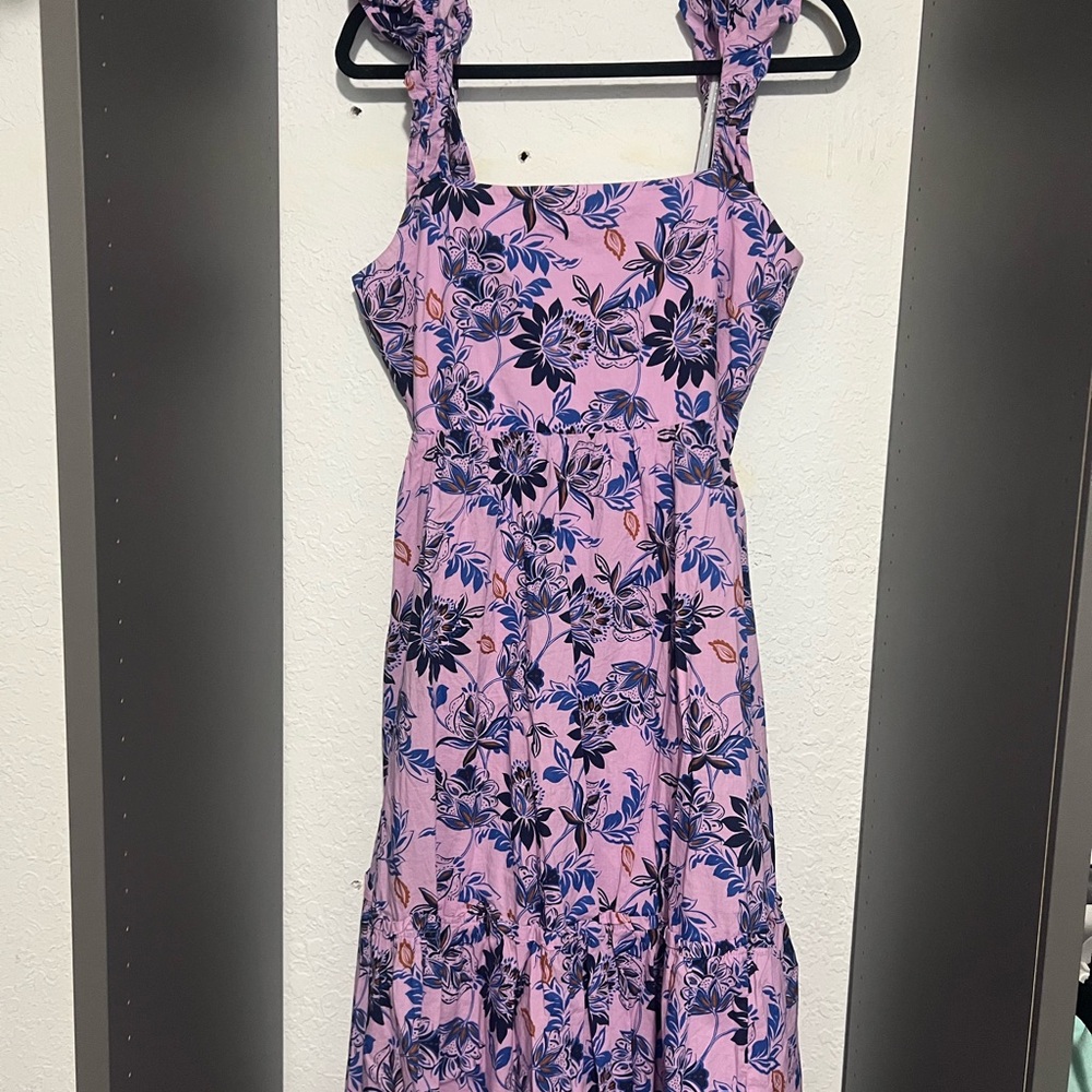 Floral Pink and Blue Dress